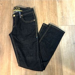 COOGI Vintage black rhinestone low rise straight leg women’s jeans size 9/10